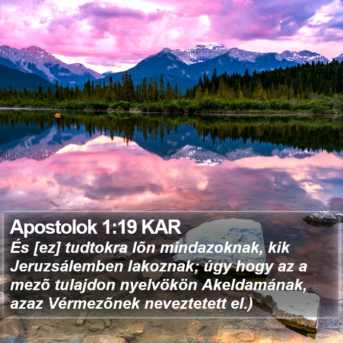 Apostolok 1:19 KAR Bible Study