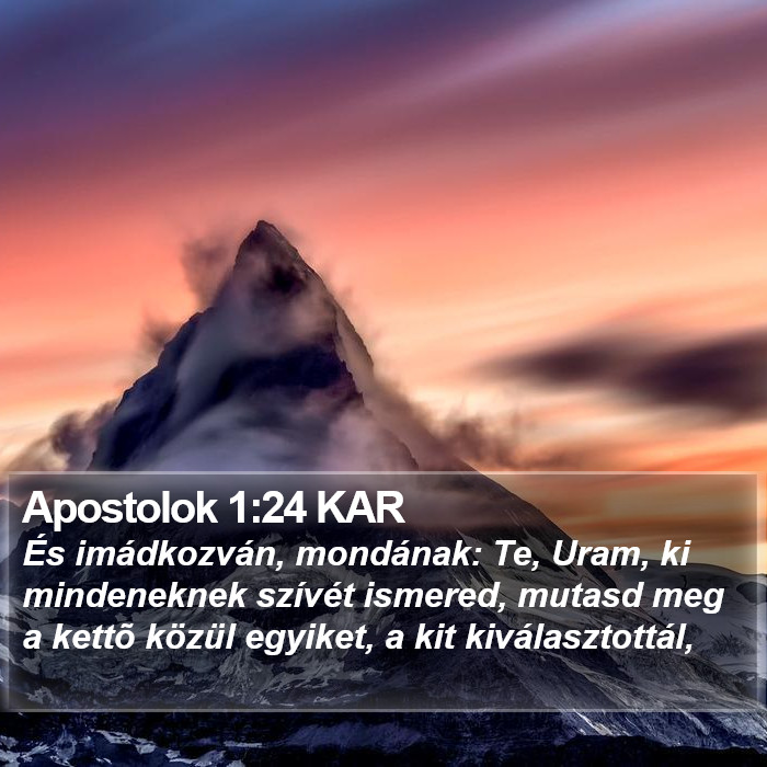 Apostolok 1:24 KAR Bible Study