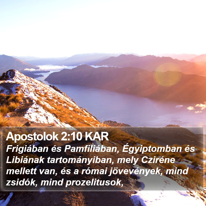 Apostolok 2:10 KAR Bible Study