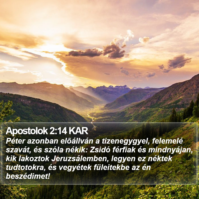 Apostolok 2:14 KAR Bible Study