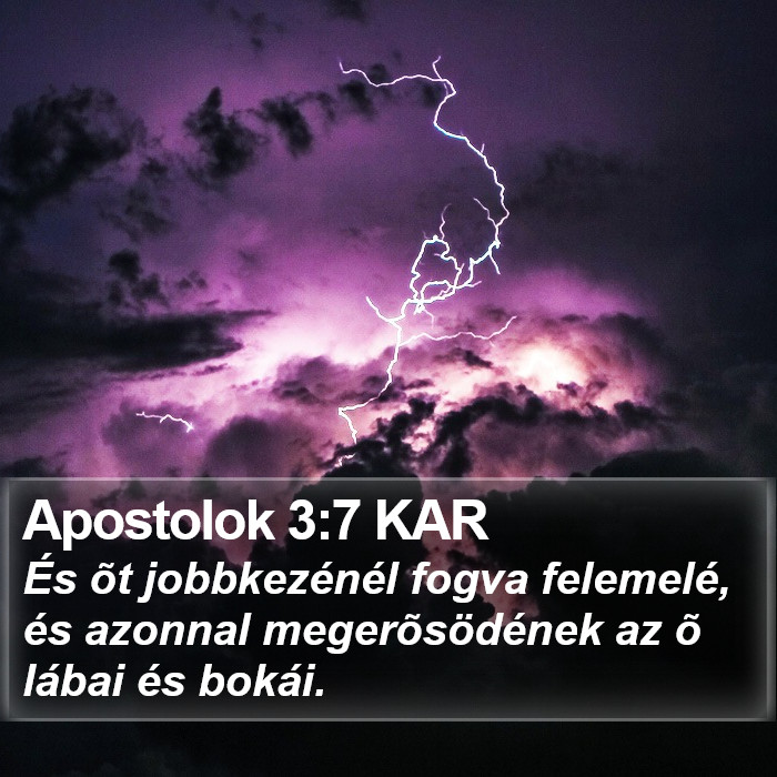 Apostolok 3:7 KAR Bible Study