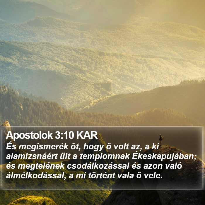 Apostolok 3:10 KAR Bible Study