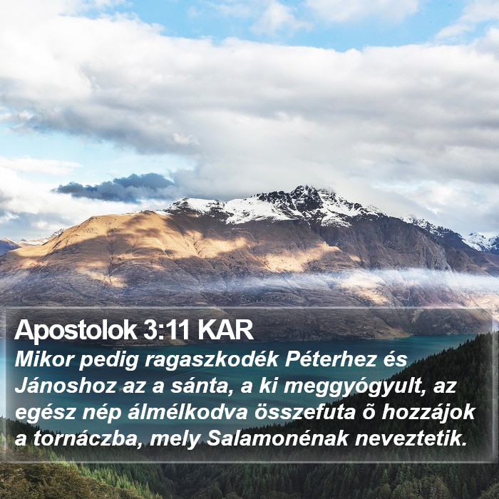 Apostolok 3:11 KAR Bible Study