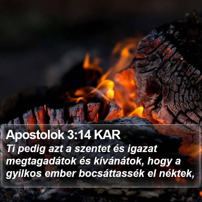 Apostolok 3:14 KAR Bible Study