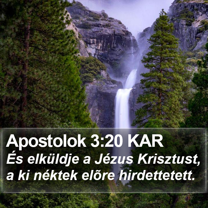 Apostolok 3:20 KAR Bible Study