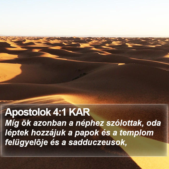 Apostolok 4:1 KAR Bible Study