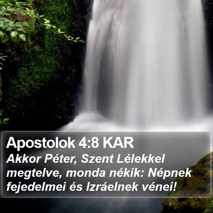 Apostolok 4:8 KAR Bible Study