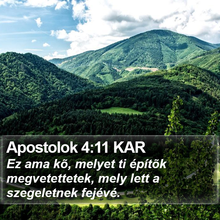 Apostolok 4:11 KAR Bible Study