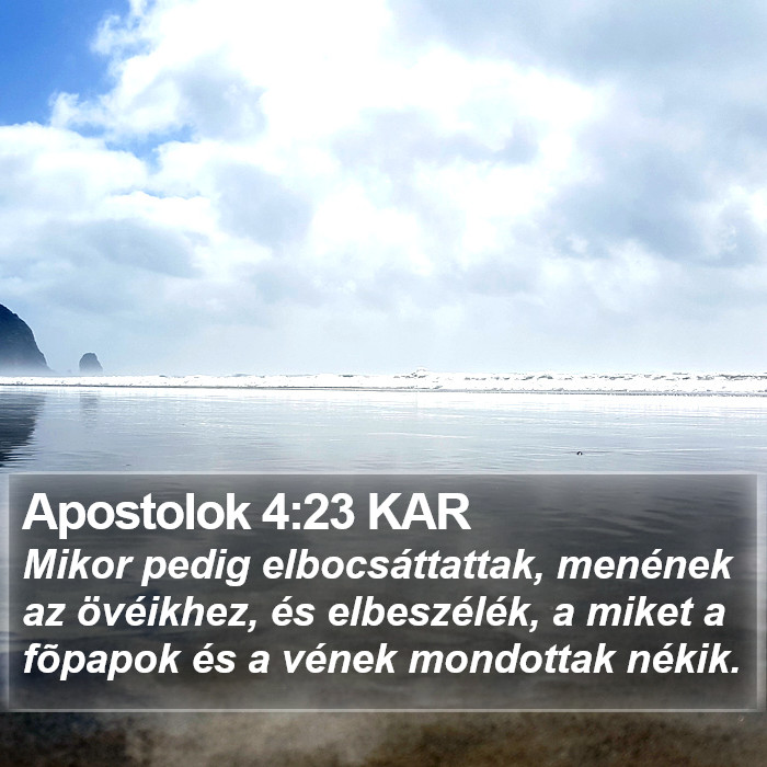 Apostolok 4:23 KAR Bible Study