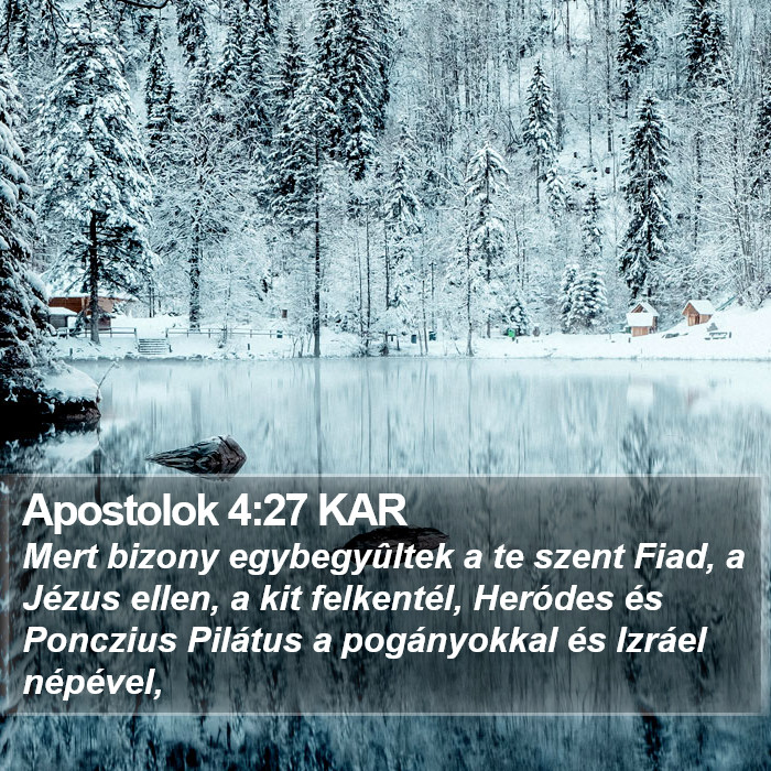 Apostolok 4:27 KAR Bible Study