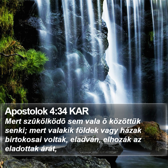 Apostolok 4:34 KAR Bible Study