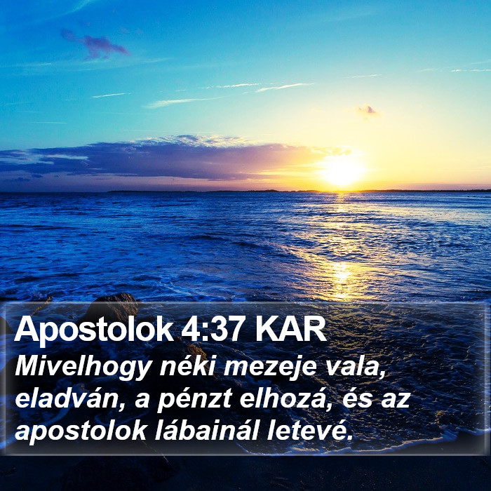 Apostolok 4:37 KAR Bible Study