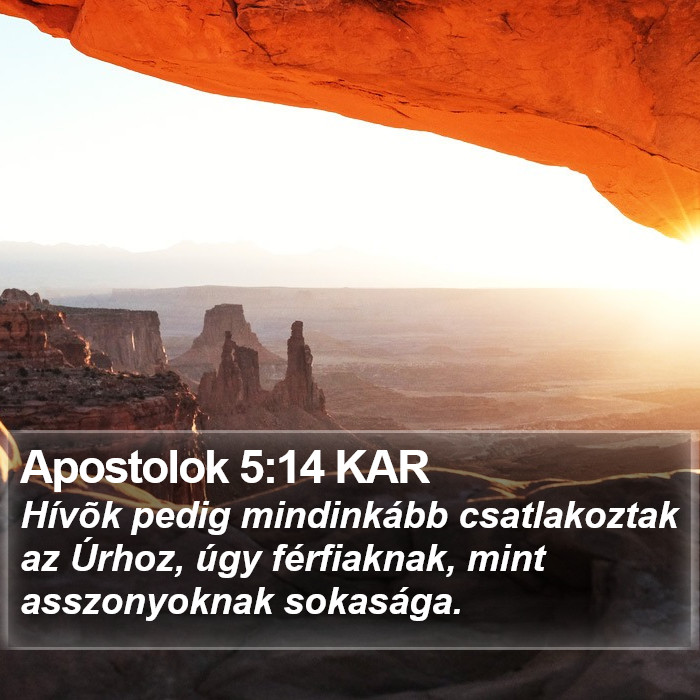 Apostolok 5:14 KAR Bible Study