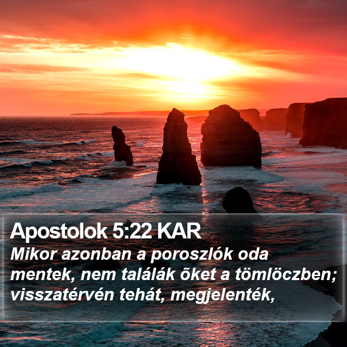 Apostolok 5:22 KAR Bible Study