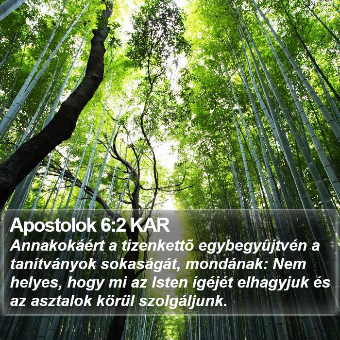 Apostolok 6:2 KAR Bible Study