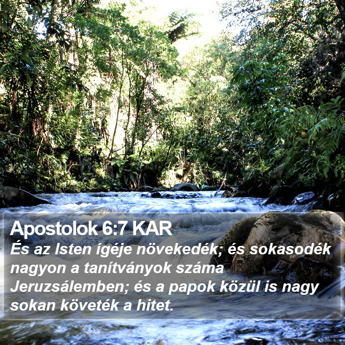 Apostolok 6:7 KAR Bible Study