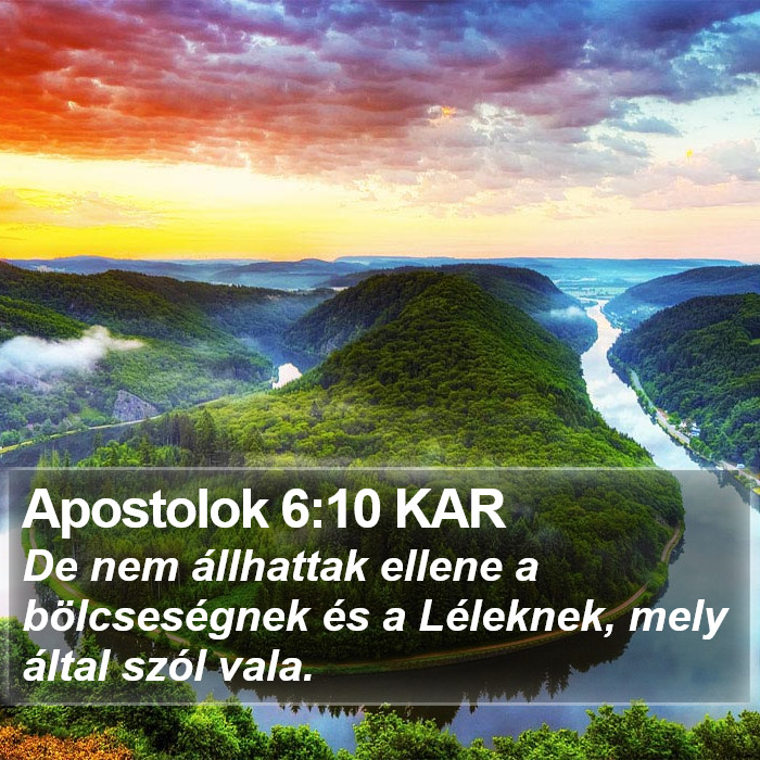 Apostolok 6:10 KAR Bible Study