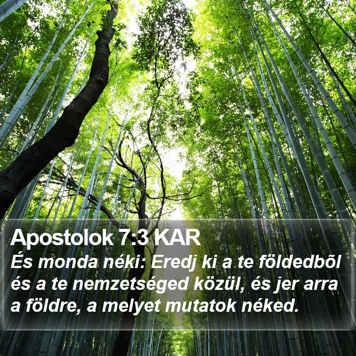 Apostolok 7:3 KAR Bible Study