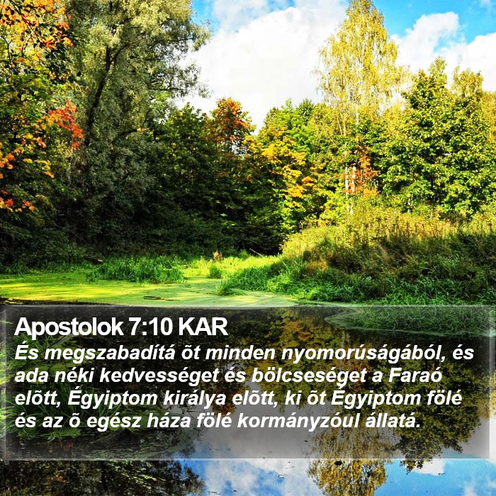 Apostolok 7:10 KAR Bible Study