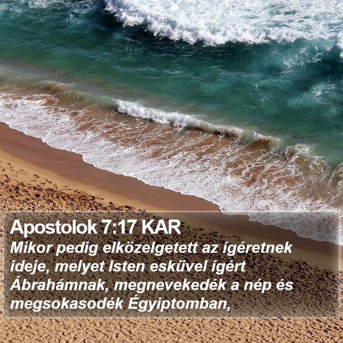 Apostolok 7:17 KAR Bible Study