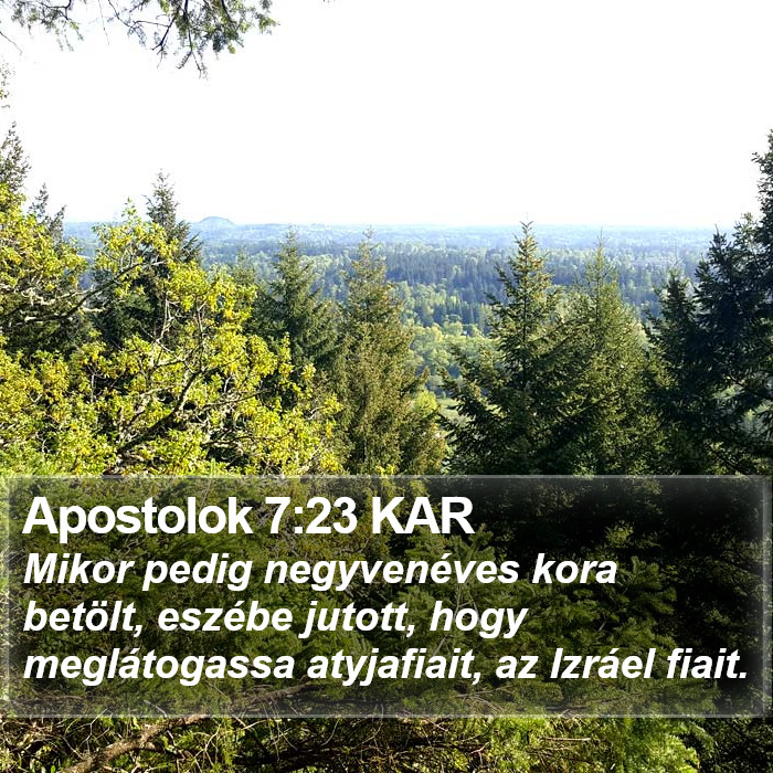 Apostolok 7:23 KAR Bible Study