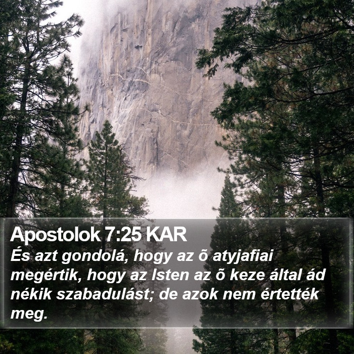 Apostolok 7:25 KAR Bible Study