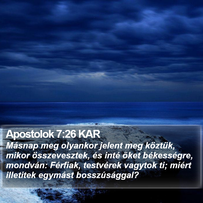 Apostolok 7:26 KAR Bible Study