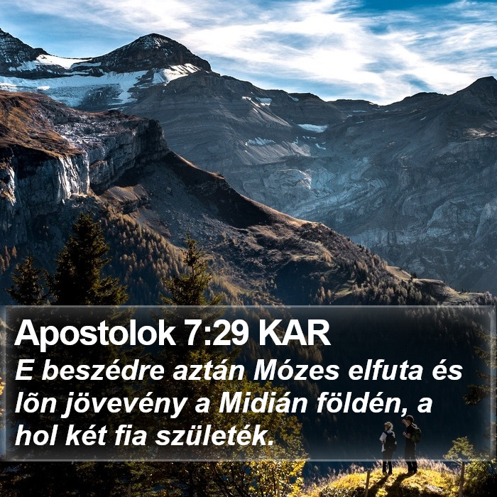 Apostolok 7:29 KAR Bible Study