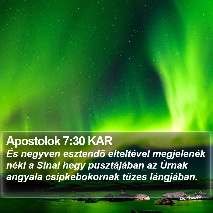 Apostolok 7:30 KAR Bible Study