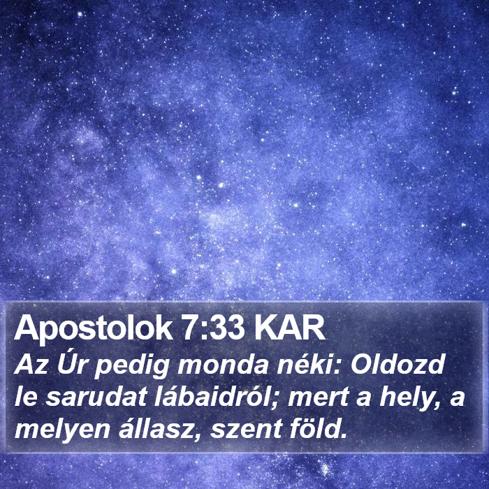 Apostolok 7:33 KAR Bible Study