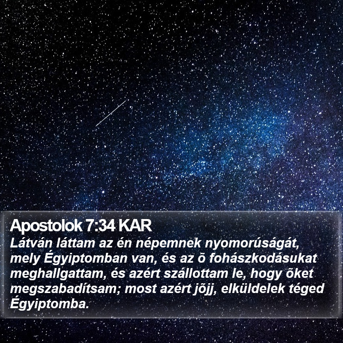 Apostolok 7:34 KAR Bible Study