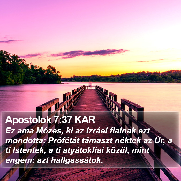 Apostolok 7:37 KAR Bible Study