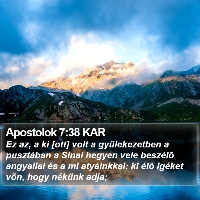 Apostolok 7:38 KAR Bible Study