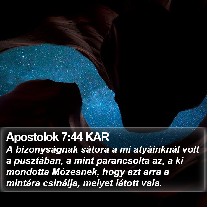 Apostolok 7:44 KAR Bible Study