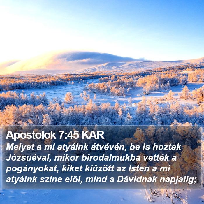 Apostolok 7:45 KAR Bible Study