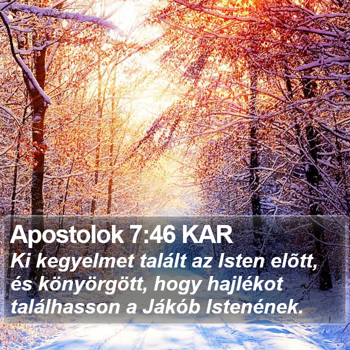 Apostolok 7:46 KAR Bible Study