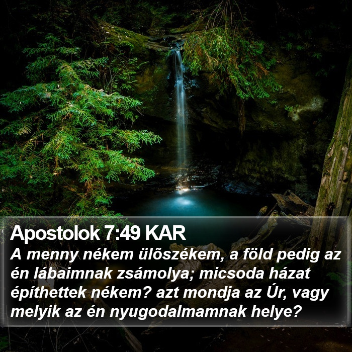 Apostolok 7:49 KAR Bible Study