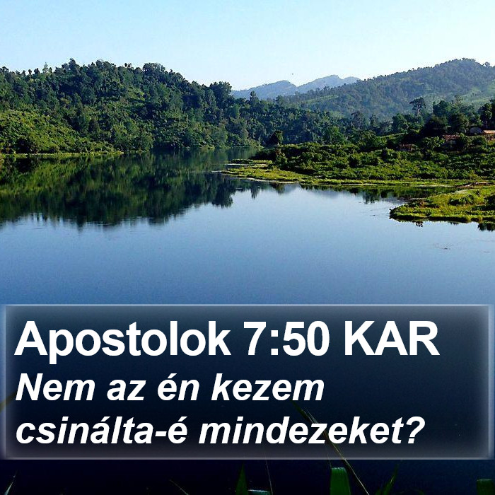 Apostolok 7:50 KAR Bible Study