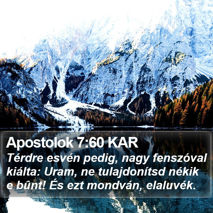 Apostolok 7:60 KAR Bible Study