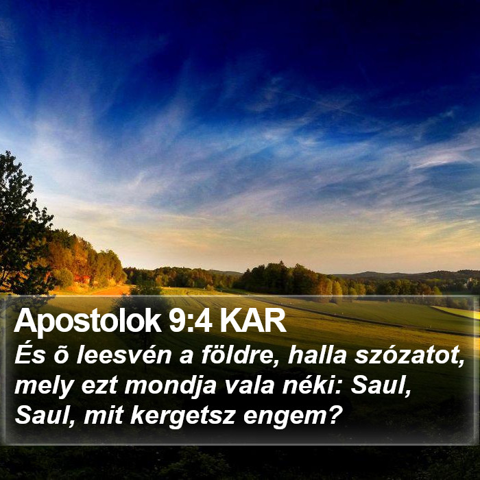 Apostolok 9:4 KAR Bible Study