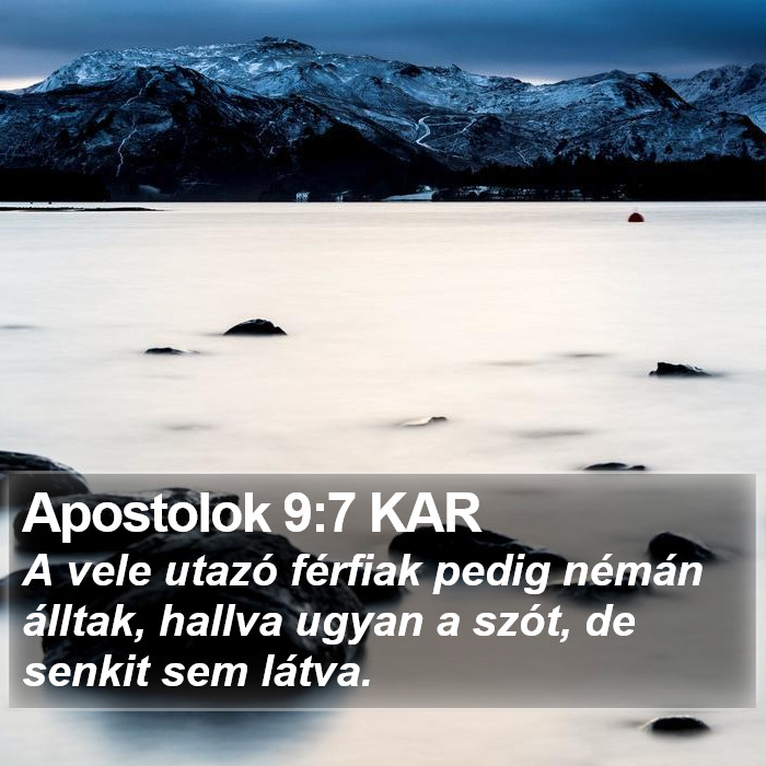 Apostolok 9:7 KAR Bible Study