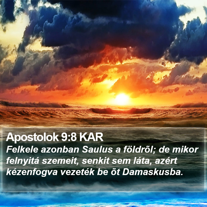 Apostolok 9:8 KAR Bible Study