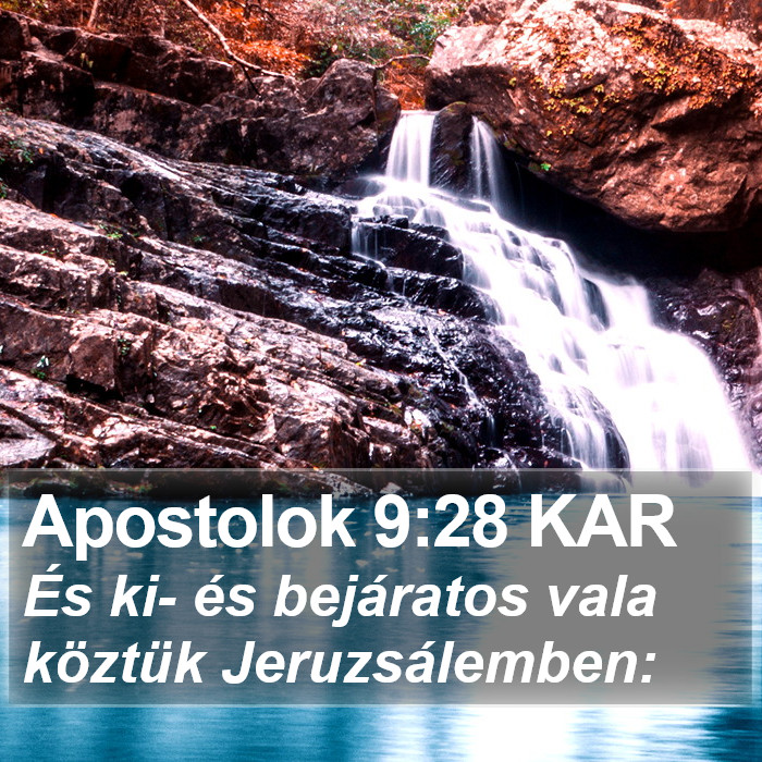 Apostolok 9:28 KAR Bible Study