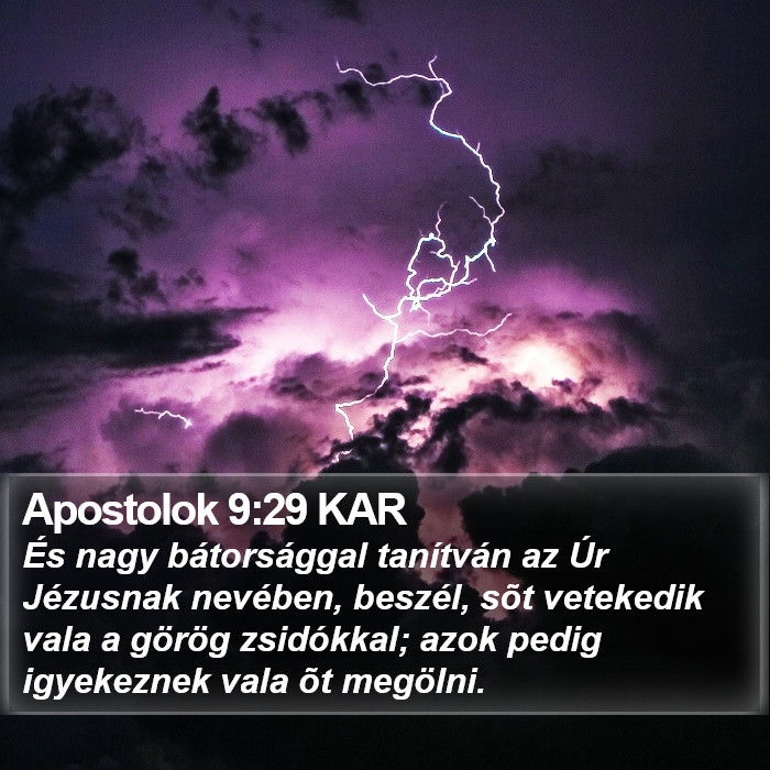 Apostolok 9:29 KAR Bible Study