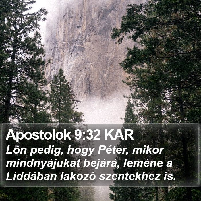 Apostolok 9:32 KAR Bible Study