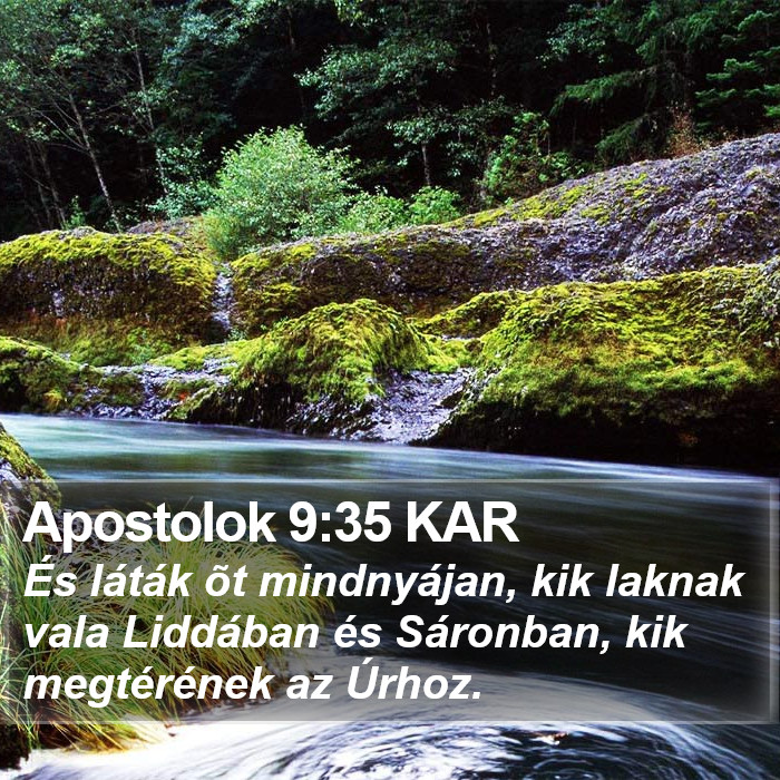 Apostolok 9:35 KAR Bible Study