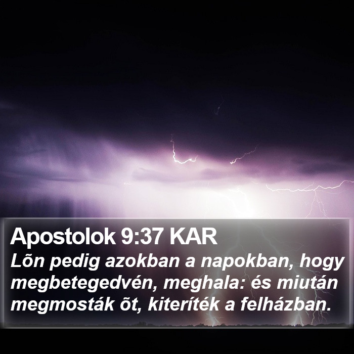 Apostolok 9:37 KAR Bible Study