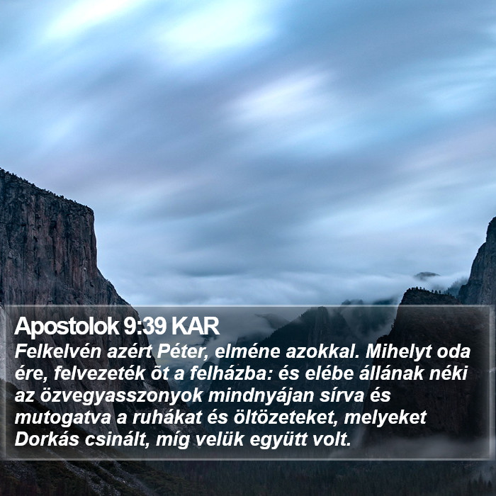 Apostolok 9:39 KAR Bible Study