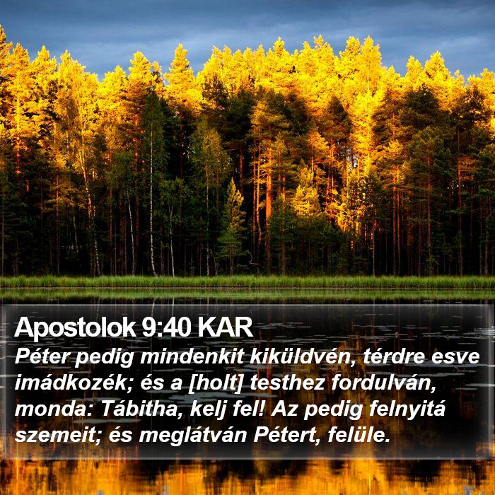 Apostolok 9:40 KAR Bible Study