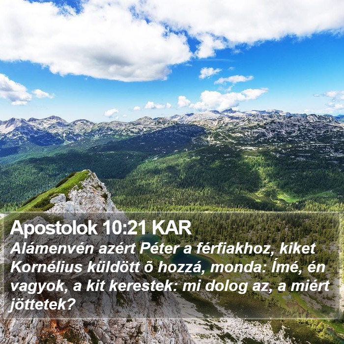 Apostolok 10:21 KAR Bible Study